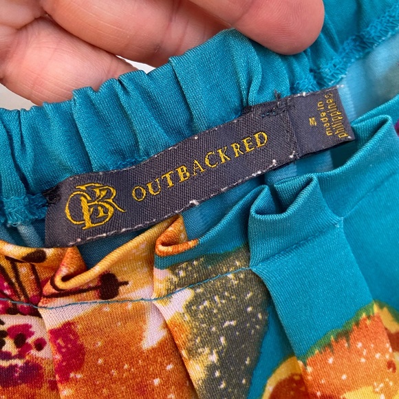 Outback Red, Short Sleeved Floral Top, Size M - Picture 5 of 9